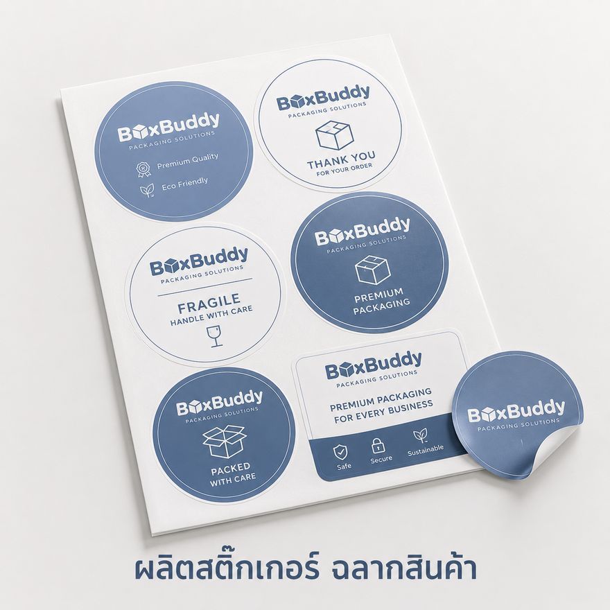 ผลิตสติ๊กเกอร์ ฉลากสินค้า โดย BoxBuddy